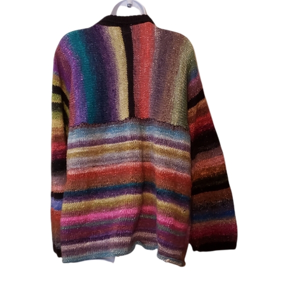 Colorful rainbow sweater cardigan - Picture 2 of 5